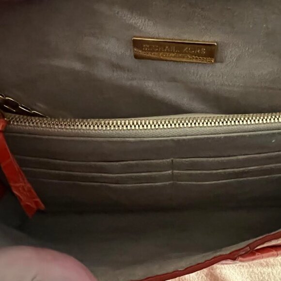 $5K MICHAEL KORS COLLECTION NILE CROCODILE CONVERT ENVELOPE CLUTCH PURSE WALLET - Picture 10 of 10